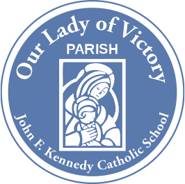 Our Lady of Victory logo.